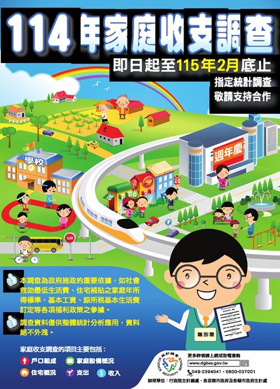 114年家庭收支調查宣導海報